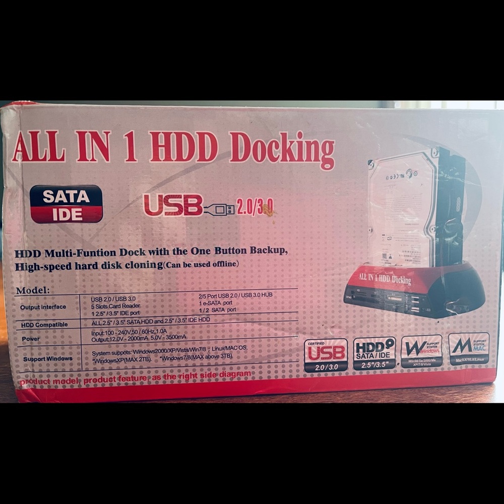 Clone Drive - Multi function HDD Dock for Hard drive disk cloning.